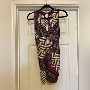 Ladies Printed V-Neck Top